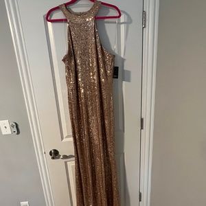 NWT- Rose Gold Evening Gown Size 16
